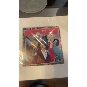 Disney Villains Golden Girls Art Print Cruella Ursula Maleficent Signed 7 x 7